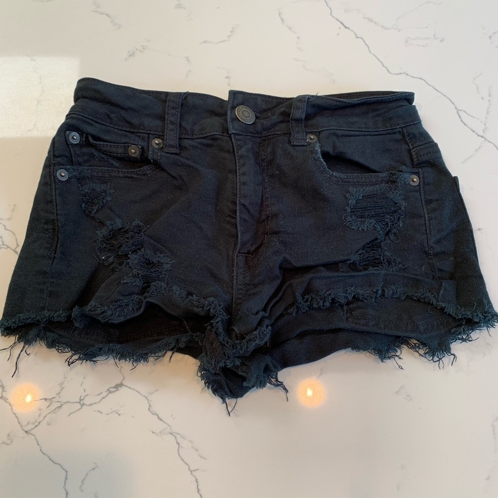 Black jean American Eagle shorts